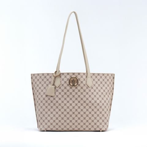  Túi Xách Tay Nữ THÁI TUẤN lớn Thời Trang Họa Tiết Caro Màu Kem 