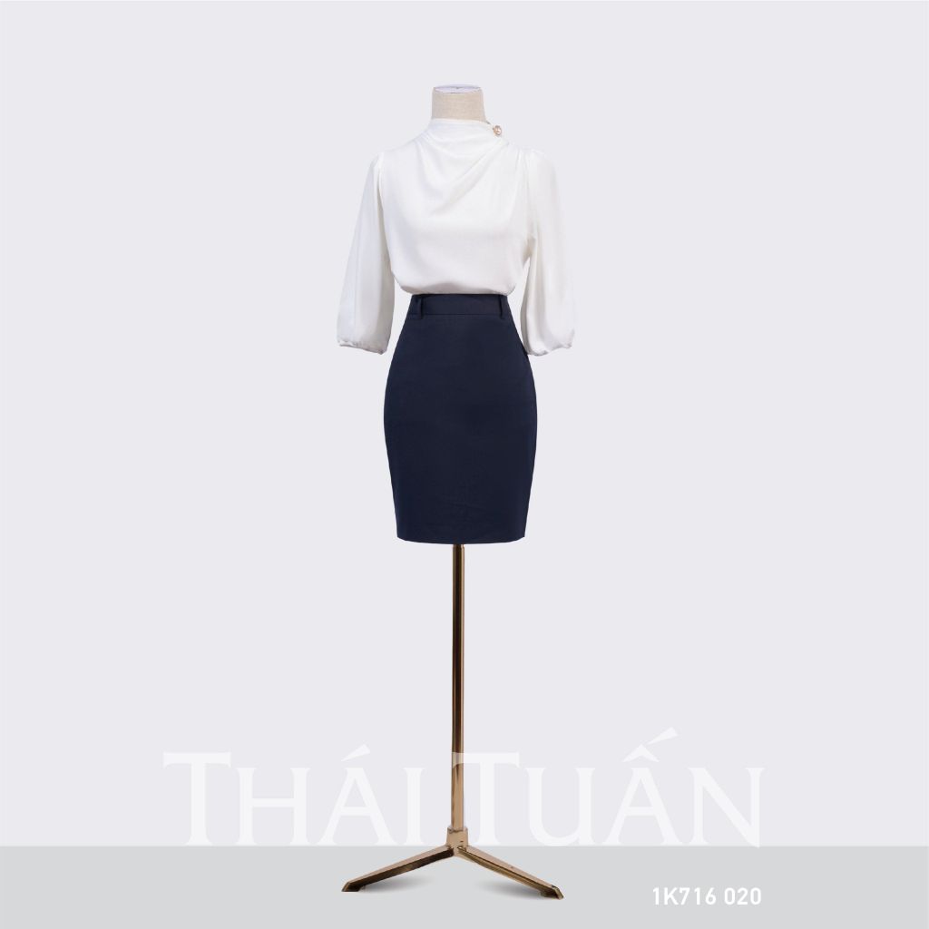  Kiểu Nữ THÁI TUẤN Tay Bồng Màu Trắng 