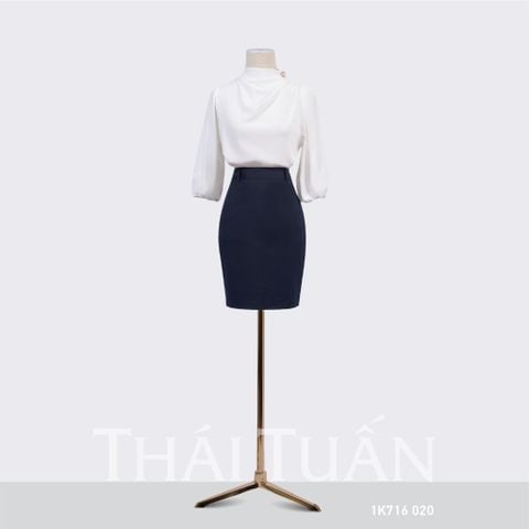  Kiểu Nữ THÁI TUẤN Tay Bồng Màu Trắng 