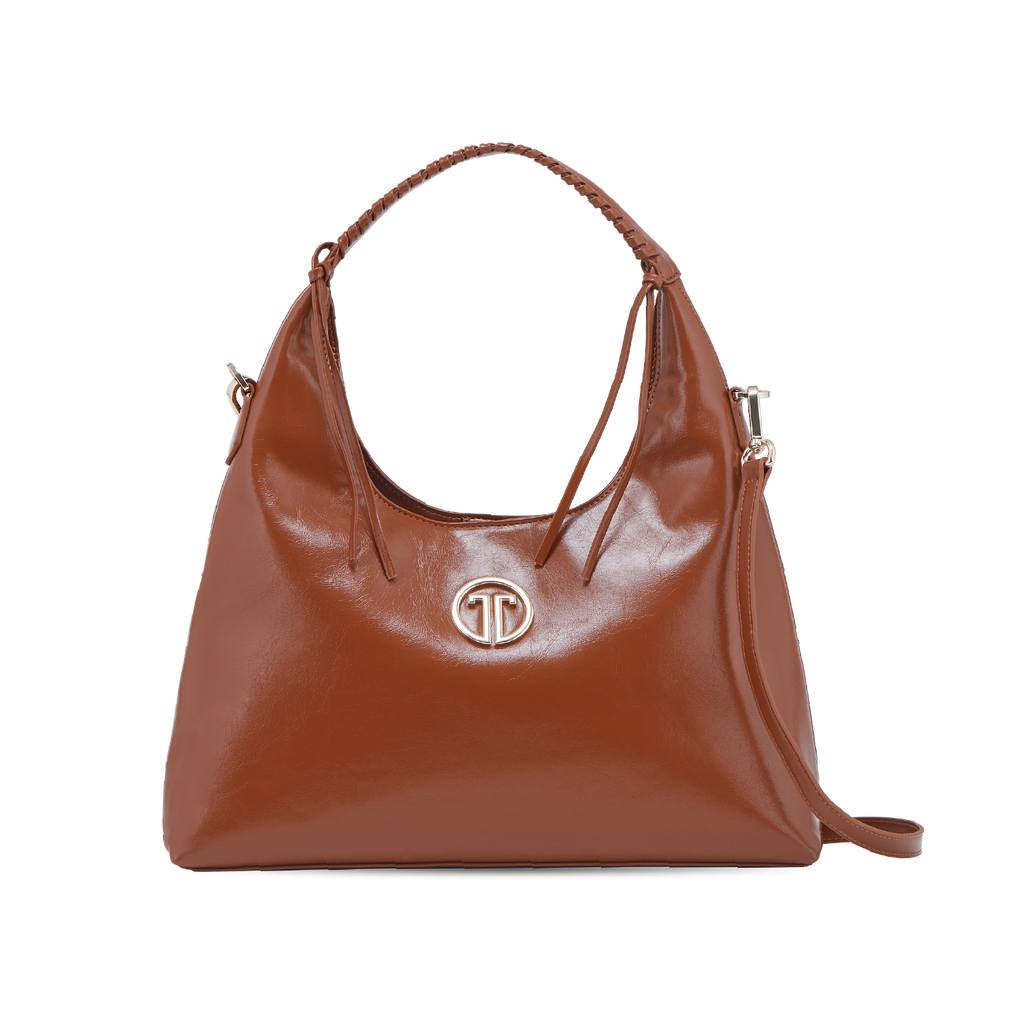  Túi Xách Tay Nữ THÁI TUẤN Hobo Khóa Kéo Màu Nâu 