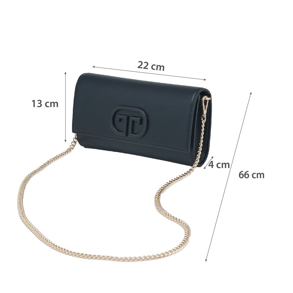  Ví Cầm Tay Nữ THÁI TUẤN Thời Trang Màu Đen Khóa Bấm 