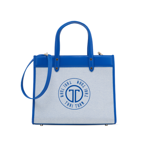  Túi Xách Tay Nữ THÁI TUẤN Thời Trang Khóa Kéo Màu Xanh 