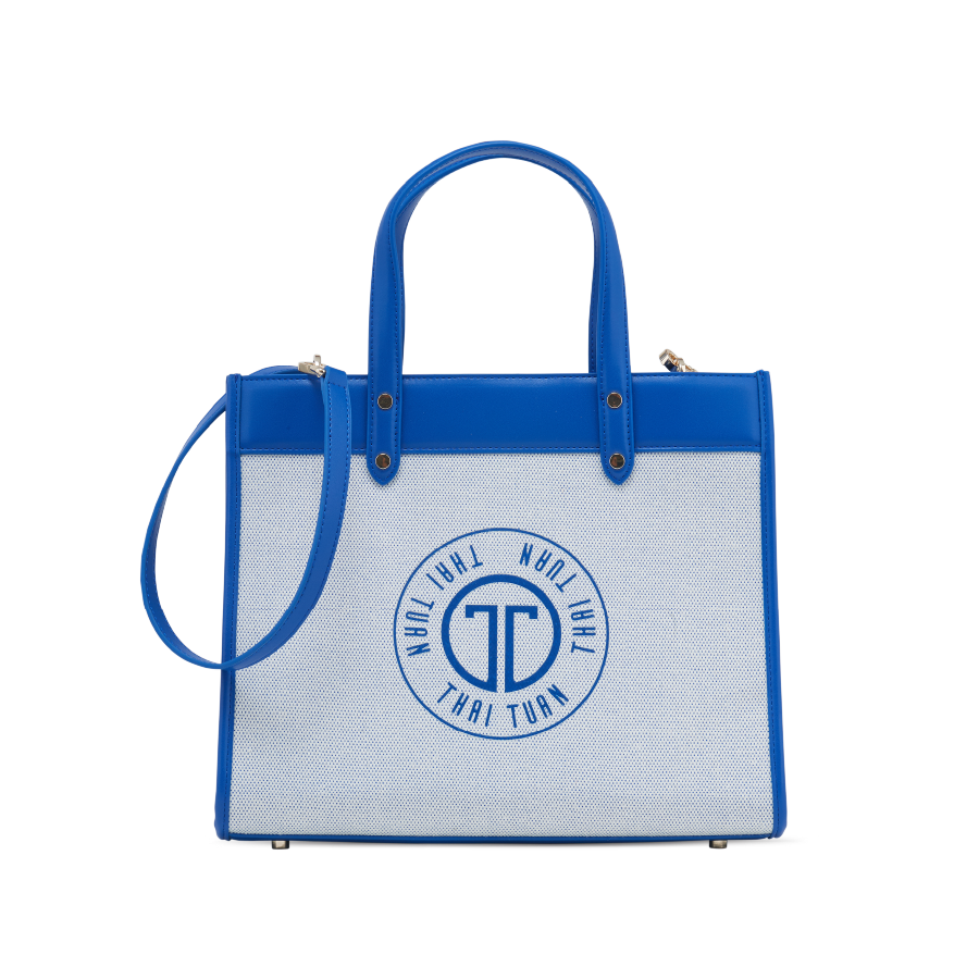  Túi Xách Tay Nữ THÁI TUẤN Thời Trang Khóa Kéo Màu Xanh 