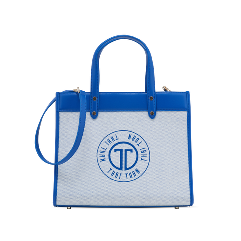  Túi Xách Tay Nữ THÁI TUẤN Thời Trang Khóa Kéo Màu Xanh 