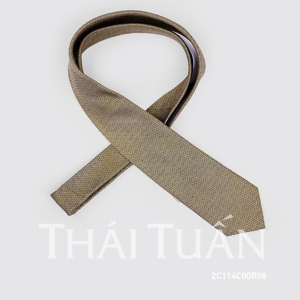  Cravat THÁI TUẤN Hoa Văn Nhỏ Màu Vàng 