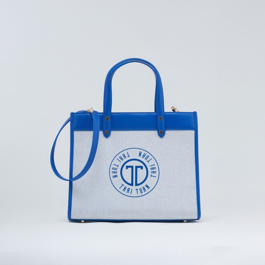  Túi Xách Tay Nữ THÁI TUẤN Thời Trang Khóa Kéo Màu Xanh 