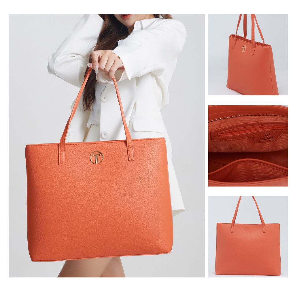  Túi Xách Tay Nữ THÁI TUẤN Lớn Thời Trang Màu Cam 