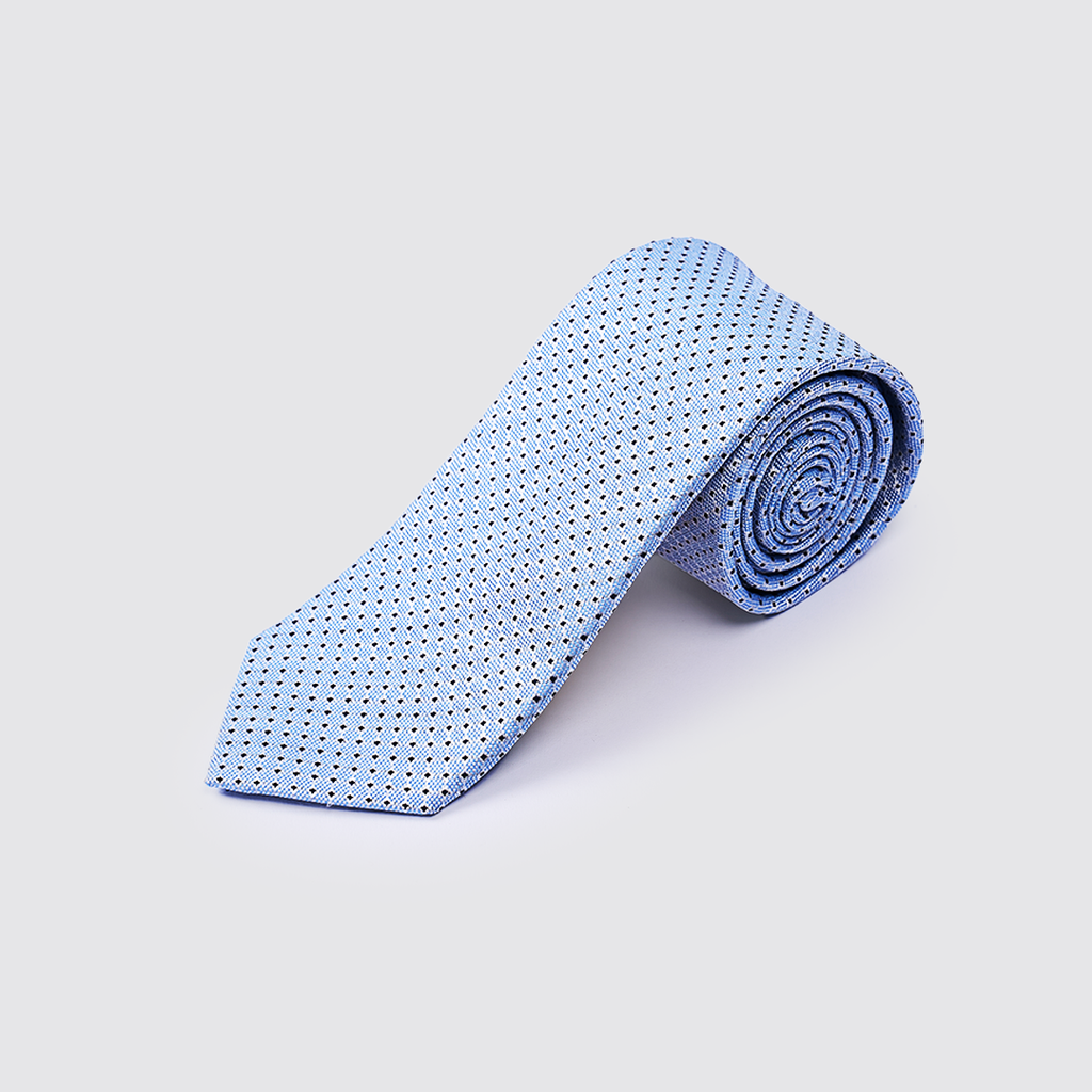  Cravat THÁI TUẤN Họa Tiết Chấm Bi Màu Xanh 