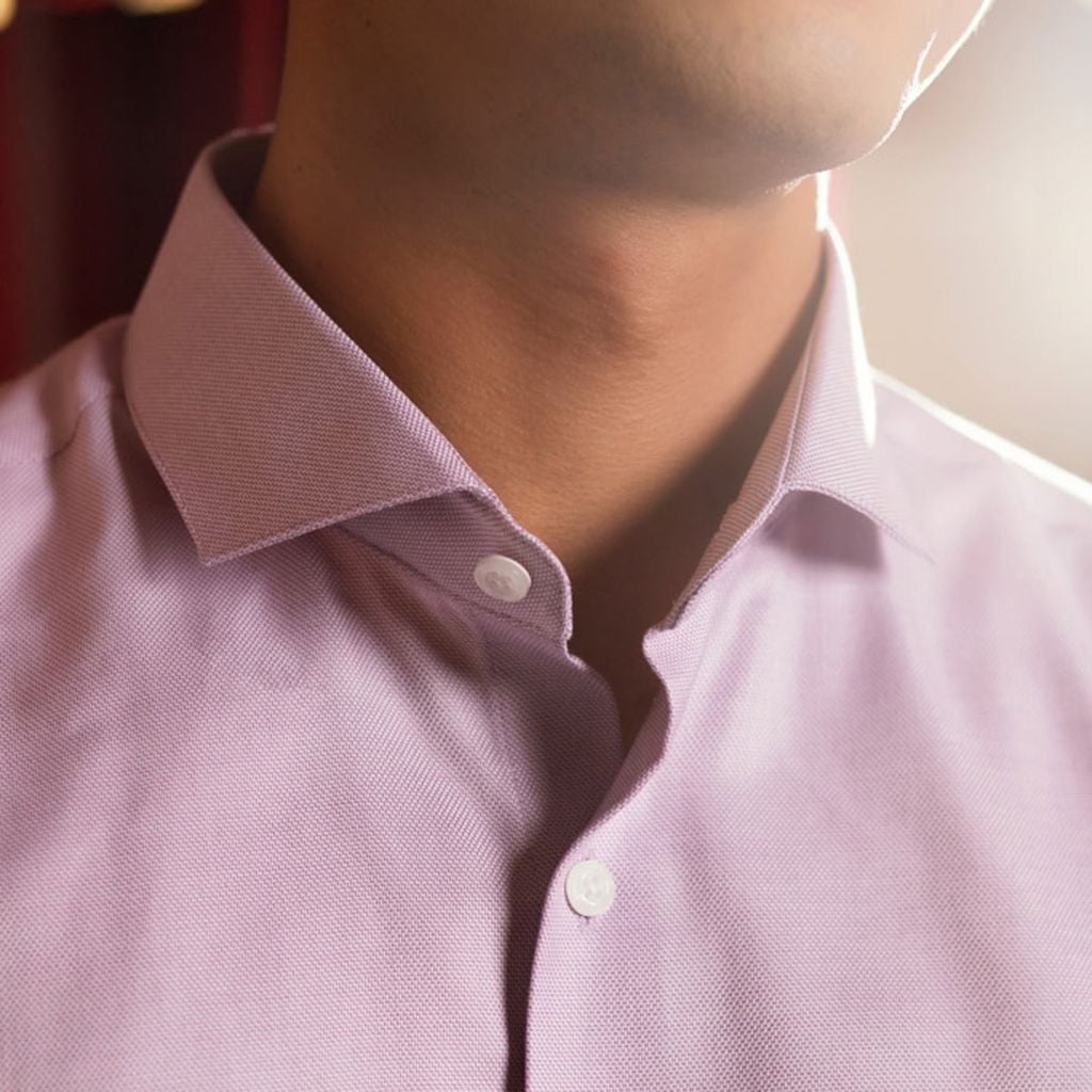  Áo Sơ Mi Nam GENTITI Trơn Tay Dài Màu Hồng - Kiểu Dáng Slim Fit 