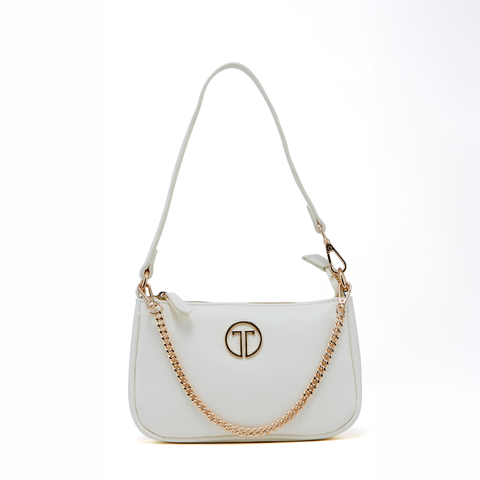  Túi Xách Nữ THÁI TUẤN Đeo Vai Trơn Khóa Kéo Màu Trắng 