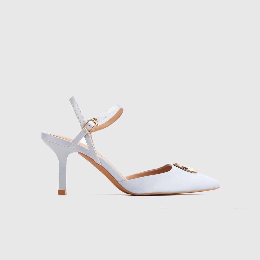  Giày Sandals Nữ THÁI TUẤN Mũi Vuông Quai Hậu Màu Bạc 