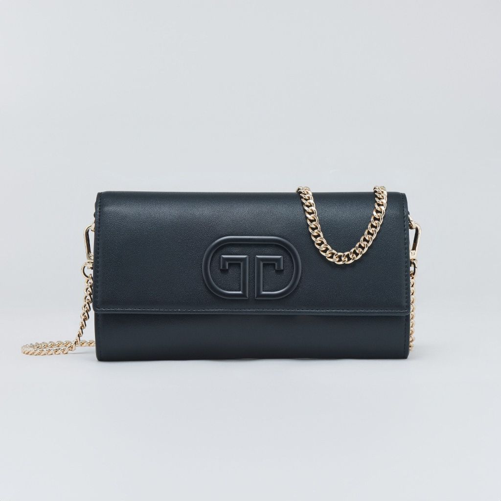  Ví Cầm Tay Nữ THÁI TUẤN Thời Trang Màu Đen Khóa Bấm 