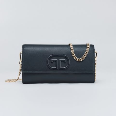  Ví Cầm Tay Nữ THÁI TUẤN Thời Trang Màu Đen Khóa Bấm 