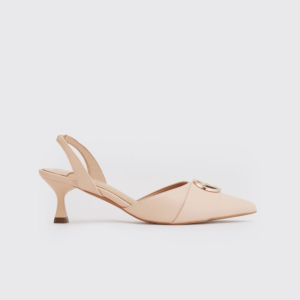  Giày Sandals Nữ THÁI TUẤN Mũi Nhọn Màu Kem 