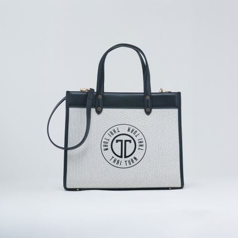  Túi Xách Tay Nữ THÁI TUẤN Thời Trang Khóa Kéo Màu Đen 