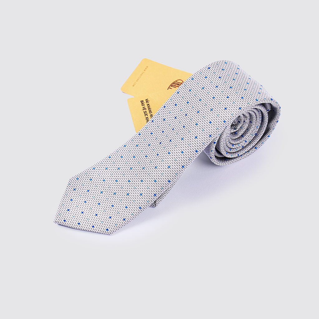 Cravat THÁI TUẤN Họa Tiết Chấm Bi Màu Xám 
