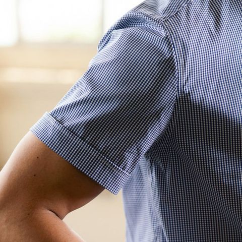  Áo Sơ Mi Nam GENTITI Tay Ngắn Họa Tiết Caro Màu Xanh - Kiểu dáng: Regular 