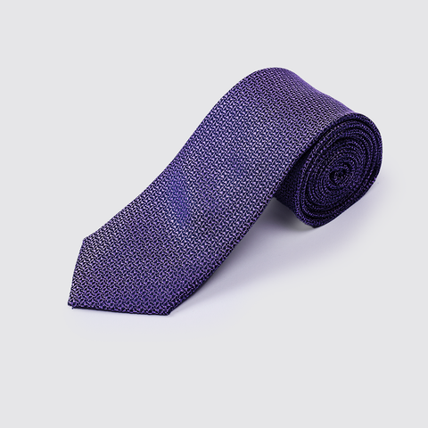  Cravat THÁI TUẤN Tơ Tằm Cao Cấp Hoa Văn Nhỏ Màu Tím 