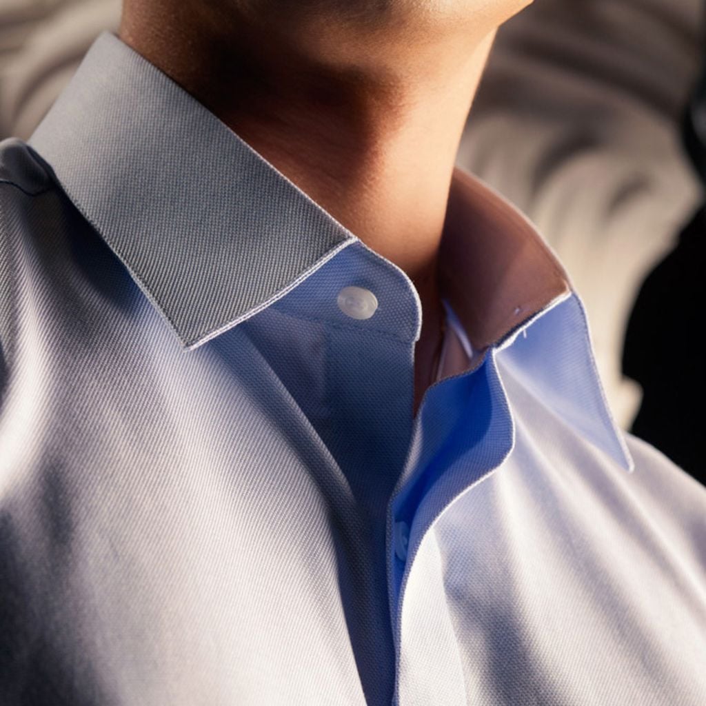  Áo Sơ Mi Nam GENTITI Trơn Tay Dài Màu Xanh - Kiểu Dáng Slim Fit 