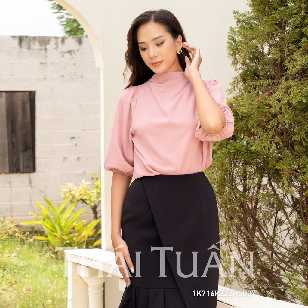  Áo Kiểu Nữ THÁI TUẤN Tay Bồng Công Sở Sang Trọng 