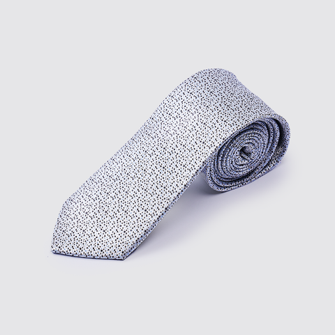  Cravat THÁI TUẤN Họa Tiết Chấm Bi Màu Trắng 