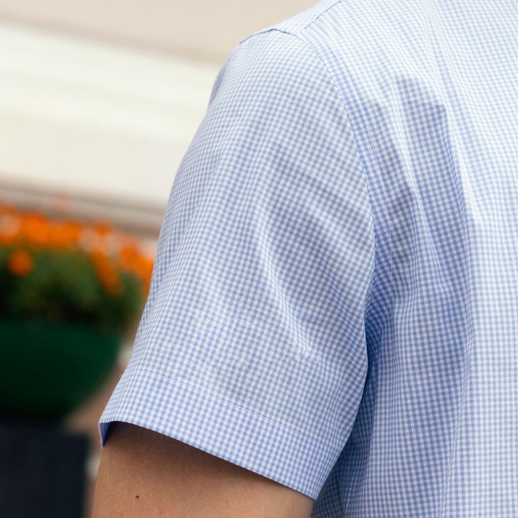  Áo Sơ Mi Nam GENTITI Tay Ngắn Họa Tiết Caro Màu Xanh - Kiểu dáng: Regular 