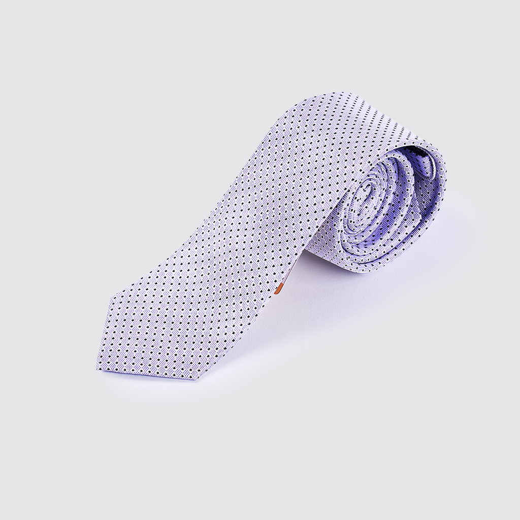  Cravat THÁI TUẤN Họa Tiết Chấm Bi Màu Trắng 