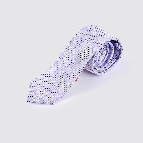  Cravat THÁI TUẤN Họa Tiết Chấm Bi Màu Trắng 