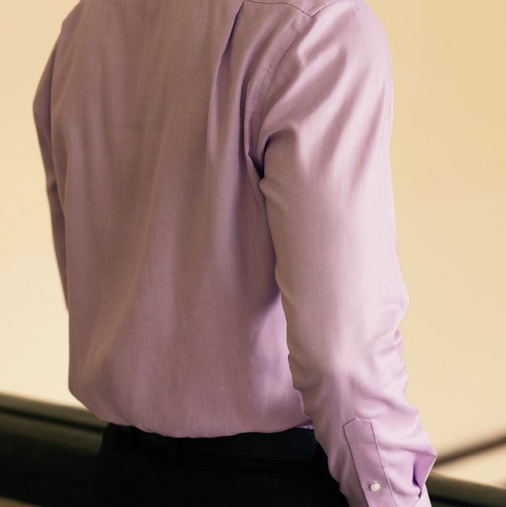  Áo Sơ Mi Nam GENTITI Trơn Tay Dài Màu Hồng - Kiểu Dáng Smart Fit 