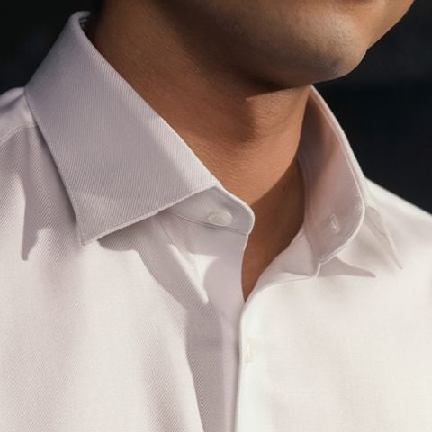  Áo Sơ Mi Nam GENTITI Trơn Tay Dài Màu Trắng - Kiểu Dáng Slim Fit 