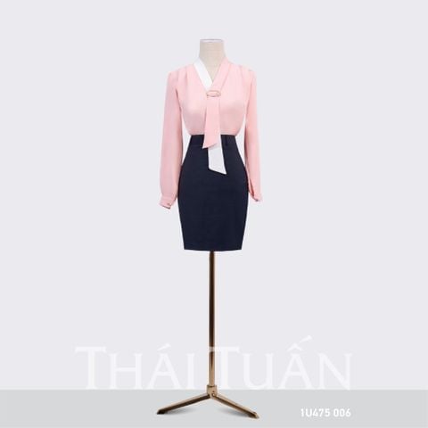  Áo Sơ Mi Nữ THÁI TUẤN Cổ Cách Tân Màu Hồng 