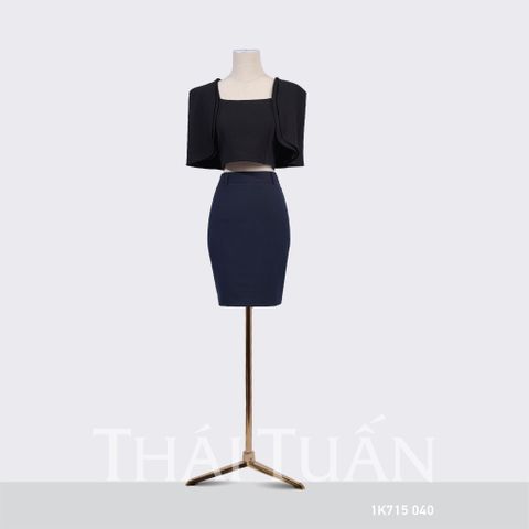  Áo Kiểu Nữ THÁI TUẤN Cổ Cách Tân Màu Đen 