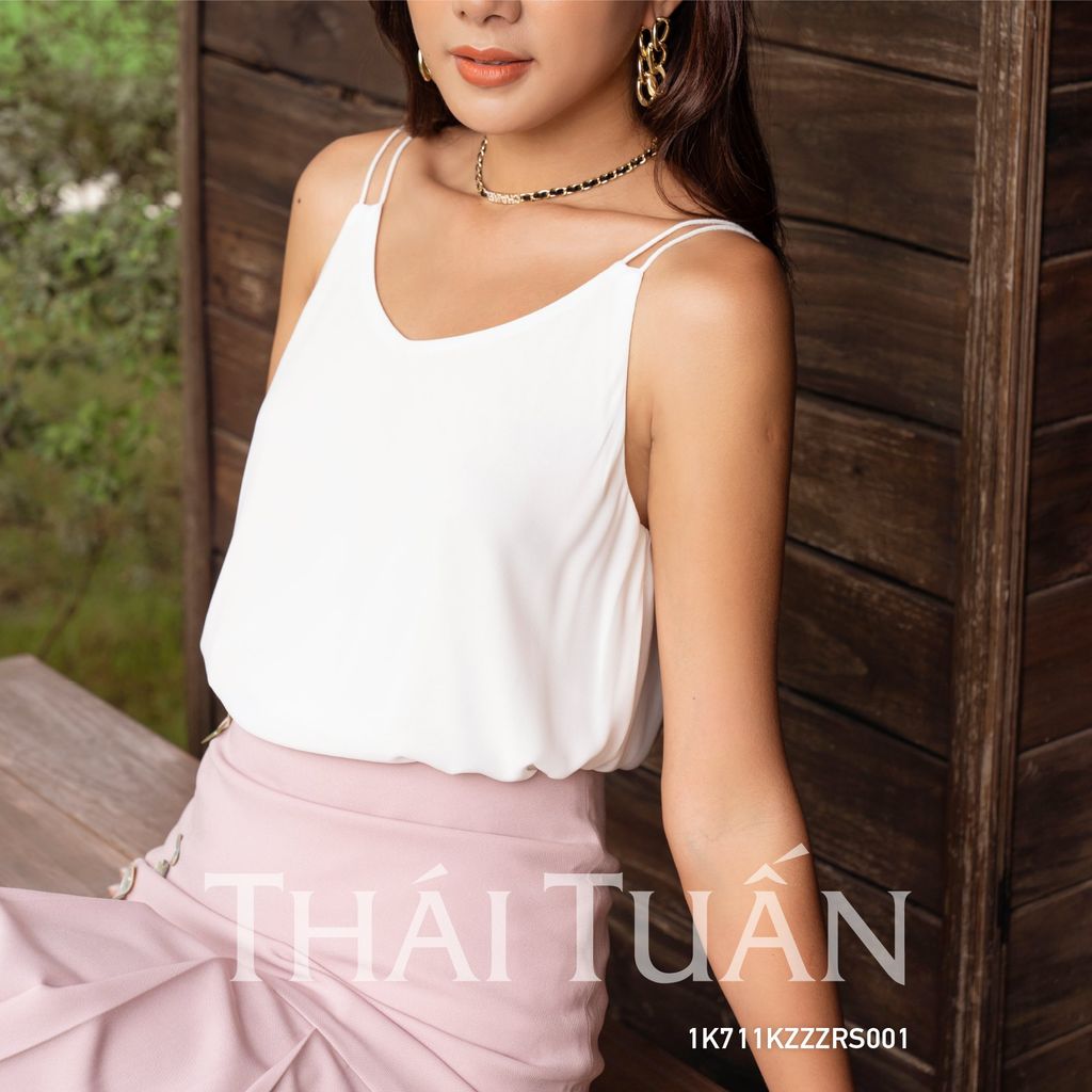  Áo Kiểu Nữ THÁI TUẤN Hai Dây Màu Trắng 