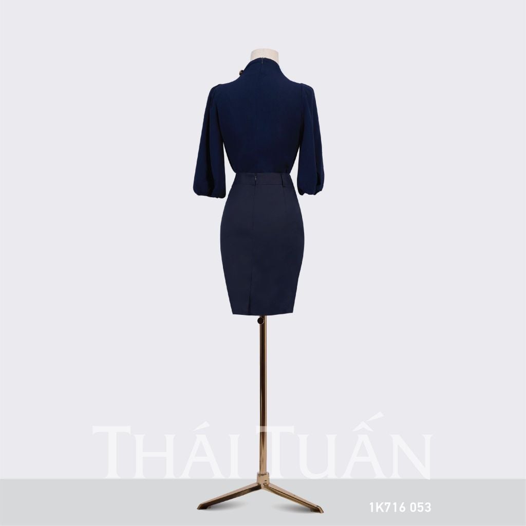  Áo Kiểu Nữ THÁI TUẤN Tay Bồng - Màu Xanh Đen 