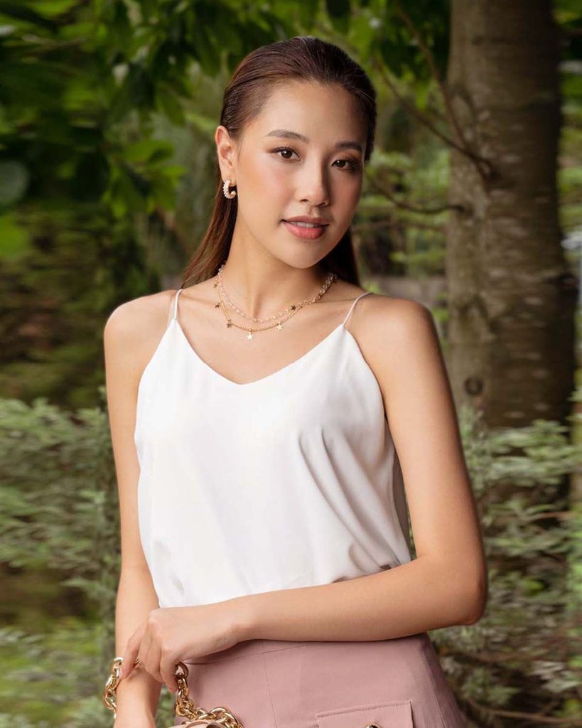  Áo Kiểu Nữ THÁI TUẤN Hai Dây Màu Trắng 