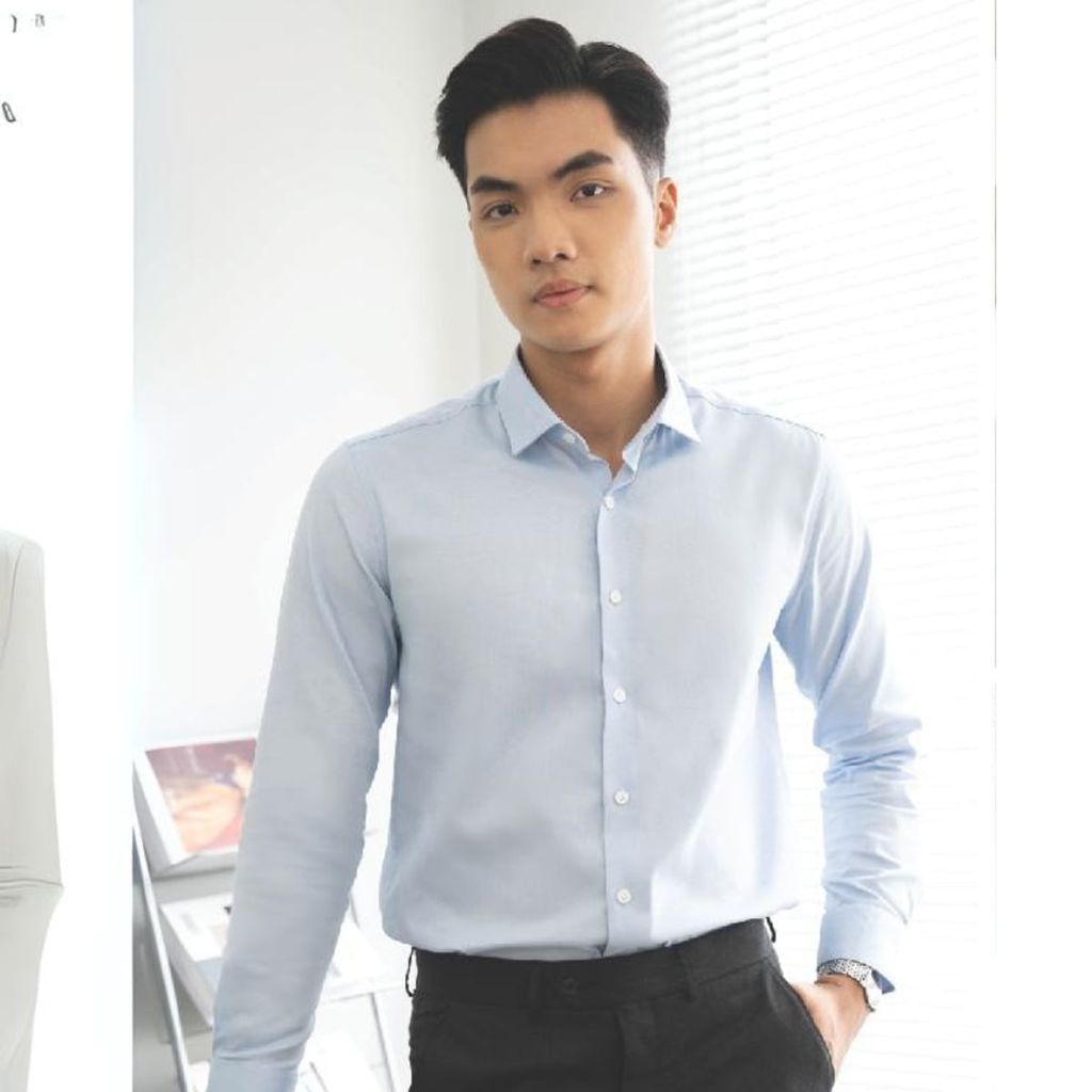  Áo Sơ Mi Nam GENTITI Trơn Tay Dài Màu Xanh - Kiểu Dáng Smart Fit 