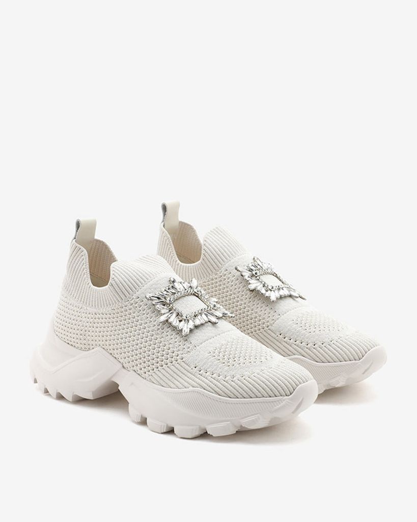  Giày Sneakers Nữ Pazzion Marie Crystal Embellished Flyknit Sneakers 