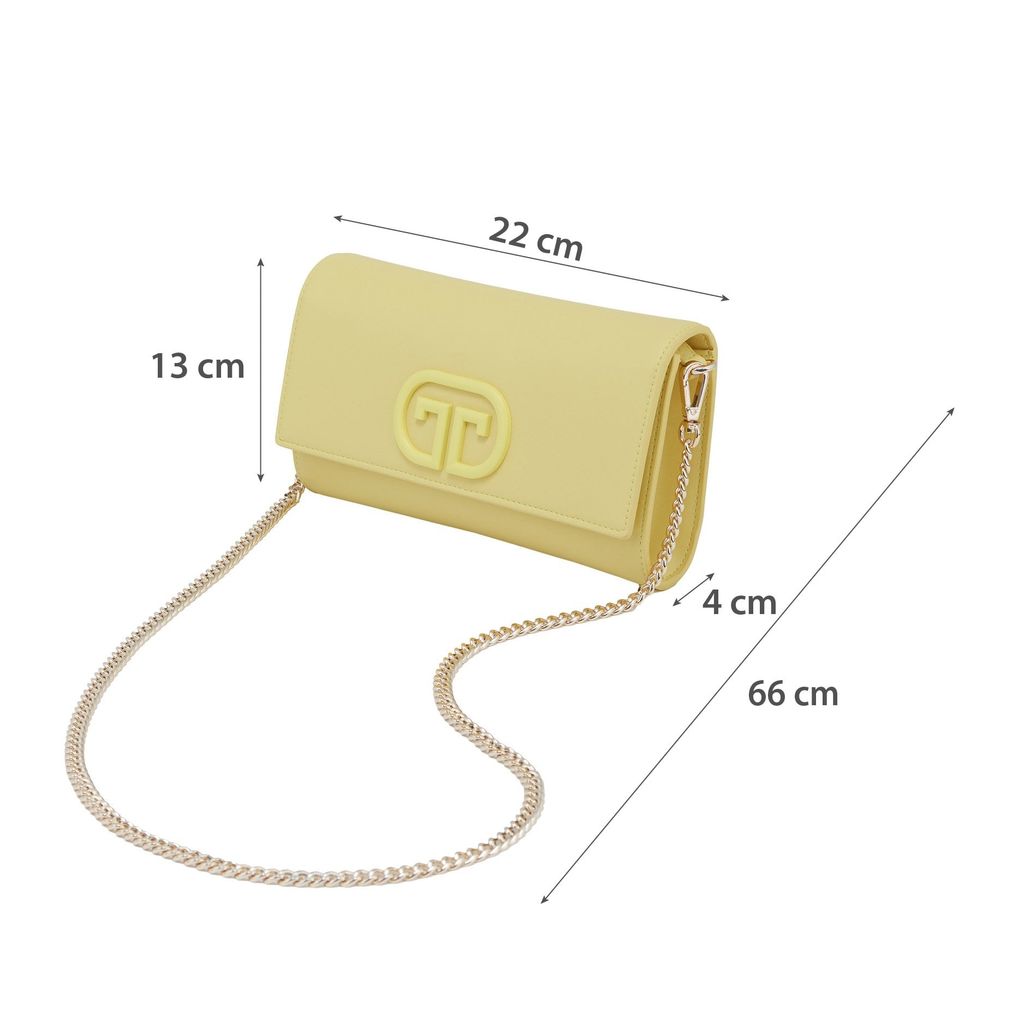  Clutch Nữ Thái Tuấn Thời Trang Màu Vàng Khóa Bấm 