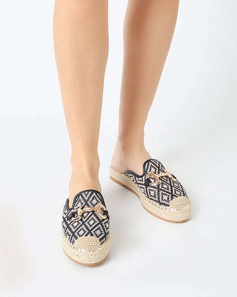  Giày Mules Nữ Đế Cói 254930502RFNEPA 