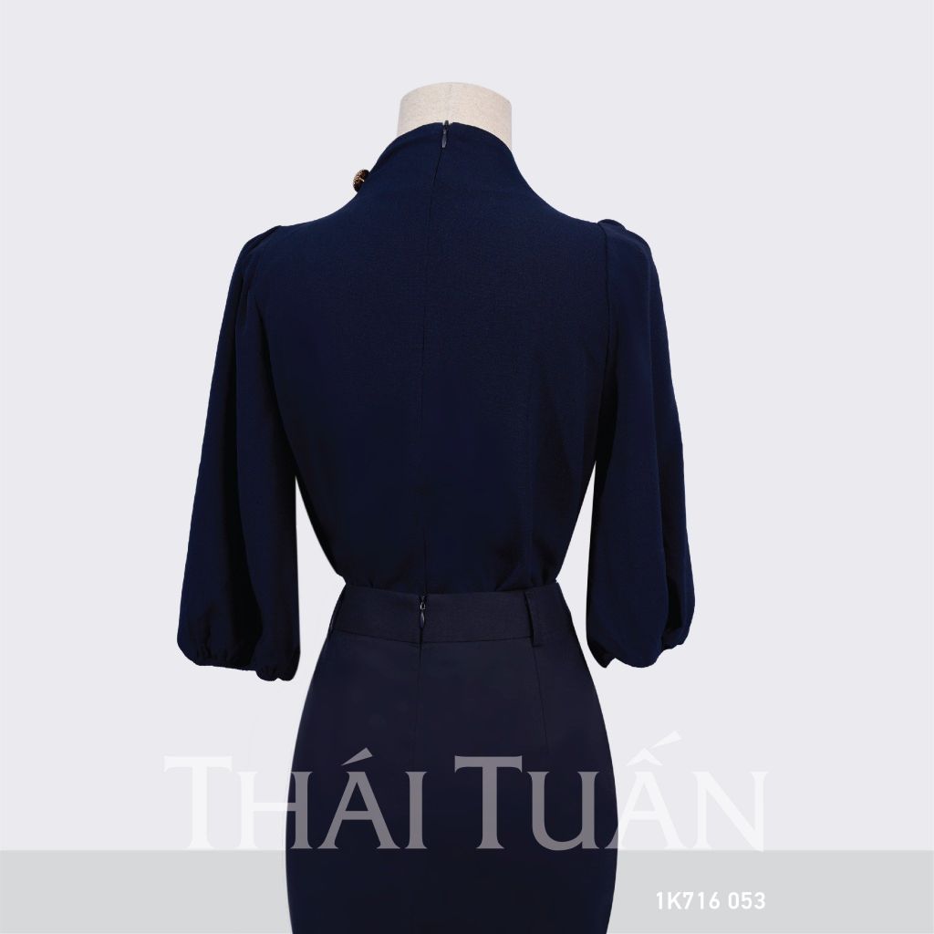  Áo Kiểu Nữ THÁI TUẤN Tay Bồng - Màu Xanh Đen 