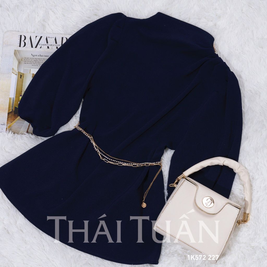  Áo Kiểu Nữ THÁI TUẤN Tay Bồng - Màu Xanh Đen 