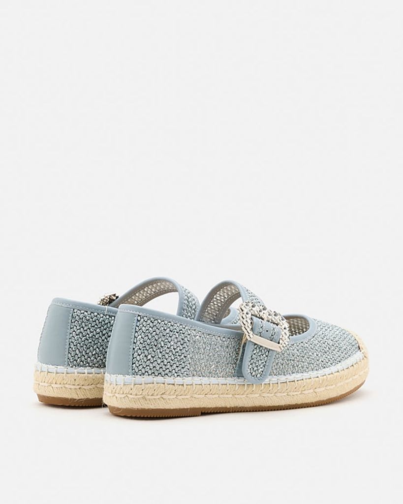  Giày Lười Nữ Pazzion Maple Diamante Buckle Espadrille Flats 
