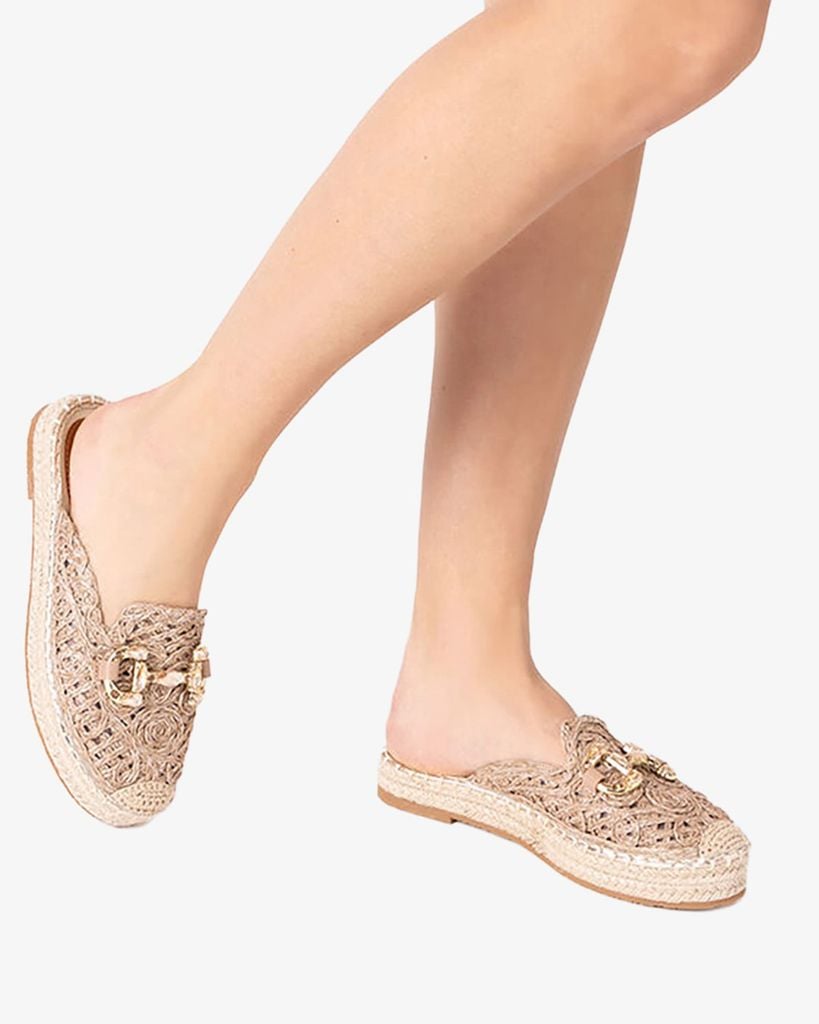  Giày Mules Nữ Đế Cói 254930500RFTAUP 
