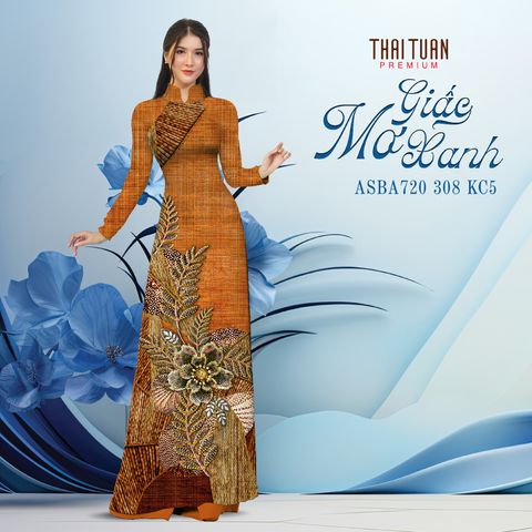 ASB6720T92KC5 Vải Áo Dài Satin Hương Thơm Đính Đá Khổ 1m50 x Dài 2m3