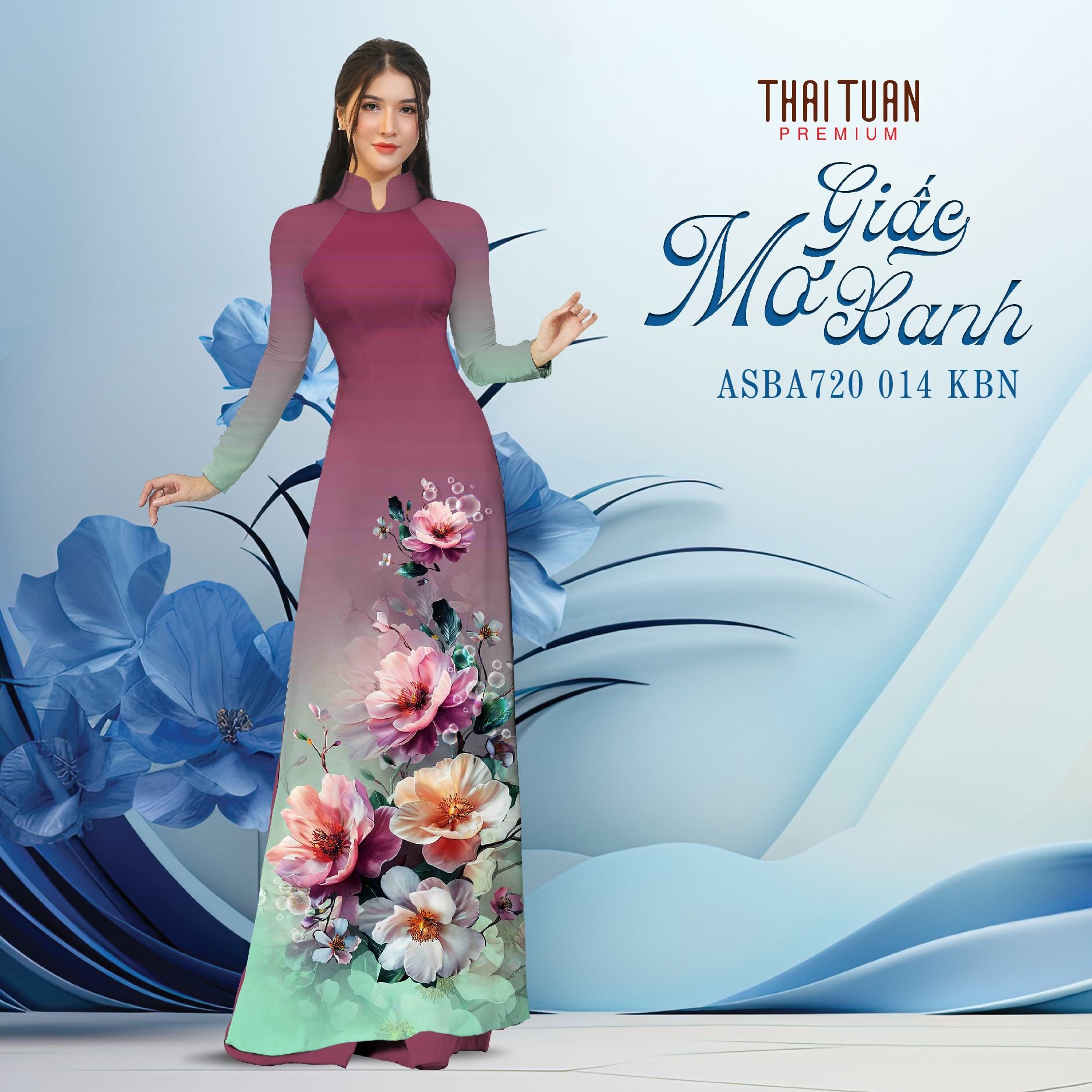 Vải Áo Dài Satin Hương Thơm Kháng Khuẩn Đính Đá Khổ 1m50 x Dài 2m3 ASB6720T87KBN