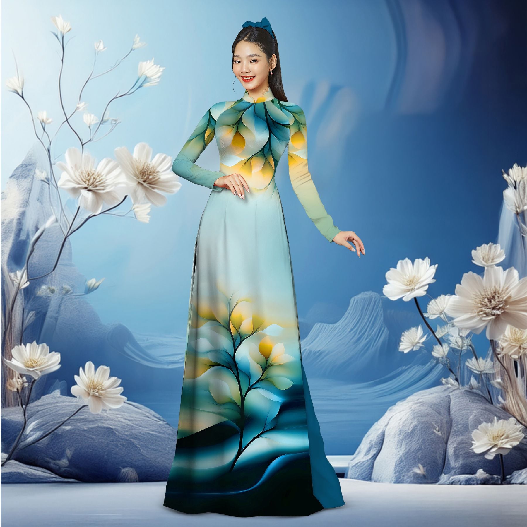 ASBQ533242MA5 Vải Áo Dài Sắc Phương Nam Kháng Khuẩn 1m50 x 2m1