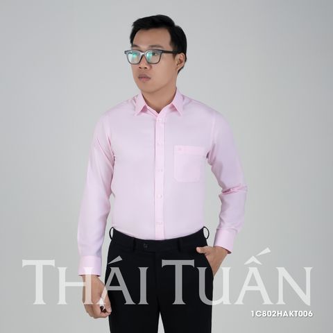 Áo sơ mi nam dài tay màu hồng phấn có túi GENTITI By Thái Tuấn- 1C802HAKT006