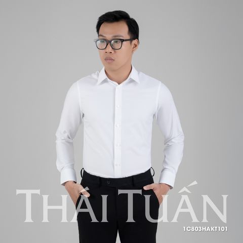 Áo sơ mi nam dài tay màu trắng không túi GENTITI by Thái Tuấn -  1C803HAKT101
