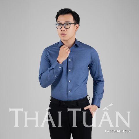 Áo sơ mi nam tay dài màu xanh chàm GENTITI by Thái Tuấn - 1C806HAKT057