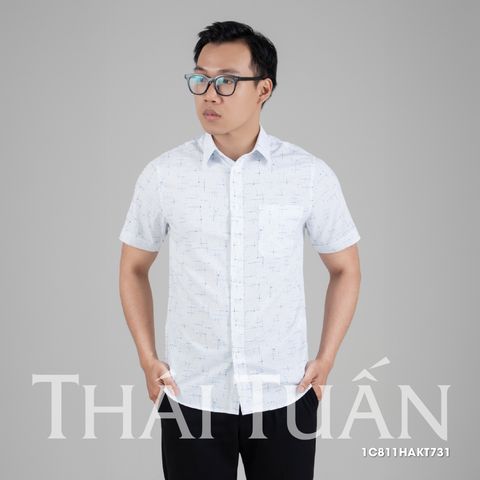 Áo sơ mi nam tay ngắn họa tiết hoa văn cách điệu GENTITI By Thái Tuấn - 1C811HAKT731